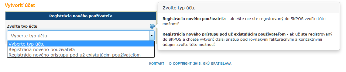 Registračný formulár